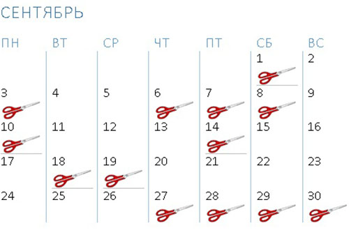 Лунный календарь стрижки волос и окрашивания на сентябрь 2018, благоприятные дни когда стричь и красить волосы в сентябре 2018 по Оракулу